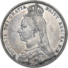 1889 Shilling (Rare dies 2C) -