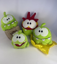 4 x Cut the Rope Om Nom Plush Soft Toy PMS - Rare bundle