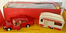 Corgi Gift Set 1 GS1 Peugeot 505 and Caravan - rare set from near end of Mettoy