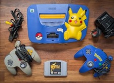 N64 Pikachu Console Bundle - Includes Zelda: Ocarina of Time + 2 Controllers