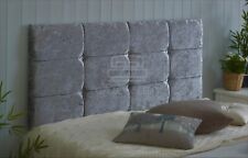 CRUSH VELVET CUBE  HEADBOARD IN   20" HIGH -| SINGLE | DOUBLE | KINGSIZE | 