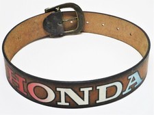 NOS Vintage 1970's Honda Leather Belt - Motorcycle Scooter - Size 24