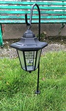 Solar Memorial Lantern Grave Light Mum Dad Brother Sister Nanna with Crook