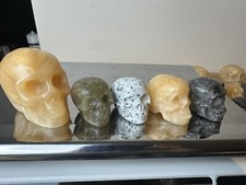 5 Crystal Mixed Skull Skulls Craving Carvings Halloween Wholesale JobLot 1kg SK6