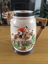 Water Pitcher with Fox Head Spout & Hunting Whip Handle by KSP