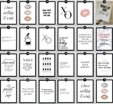 Dressing Room Bedroom Prints Fashion Nails Lips Wall Art Closet Posters Picture