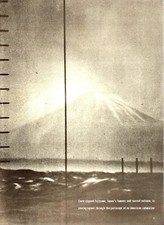 Submarine Periscope View Snow-Capped Mount Fuji Volcano Vtg Magazine Print Ad