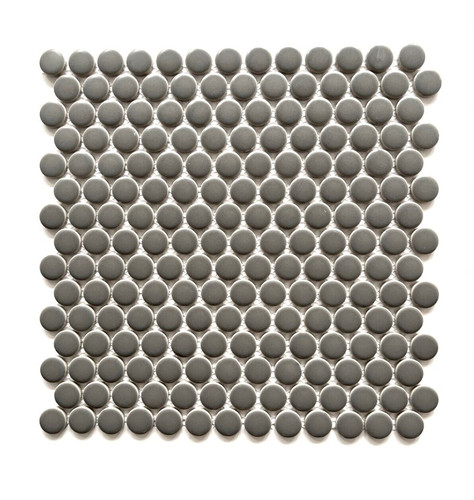 Penny round smoke - round, gray