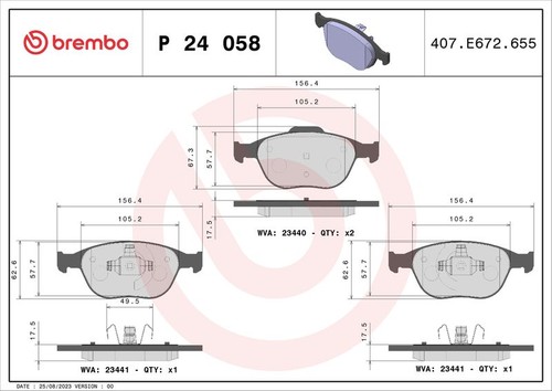 Brembo front brake pad - front,