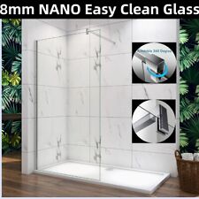 1950Wet Room Shower Screen 30mm Tray Enclosure Walk In  Easyclean Glass Cubicle