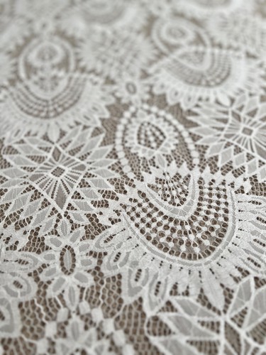 Ivory bridal scallop lace