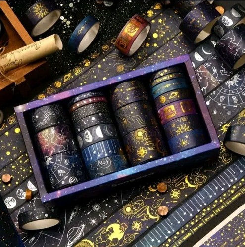 Washi tape set galaxy - -, gold