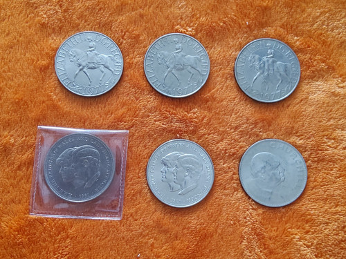 Six commerative crowns 1965 - six, crowns,