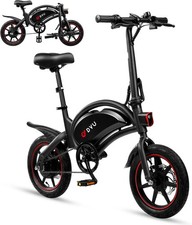 DYU D3F 14" Folding Electric Bike 250W 36V 10Ah E-Bike E-City Bike 25km/h 50km