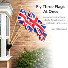 Heavy duty triple flag pole - heavy,