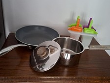 Frying pan, saucepan, lolly moulds bundle
