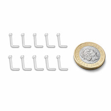 10x Clear Nose Stud