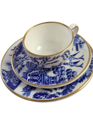 Miniature coalport willow bone - willow,