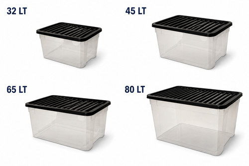 Litre clear plastic storage - 80,