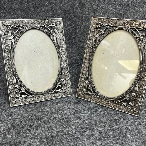 Pair ornate silver - pair,