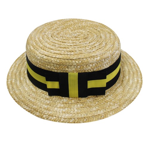 Adults straw boater hat with - adults,