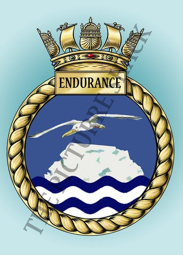 Hms endurance crest metal - crest, on