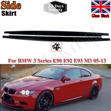 Gloss Black Side Skirts Extension Rocker Panel Lip For BMW E92 M3 E93 M3 E90 M3