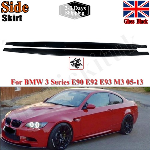 Gloss black side skirts - black,