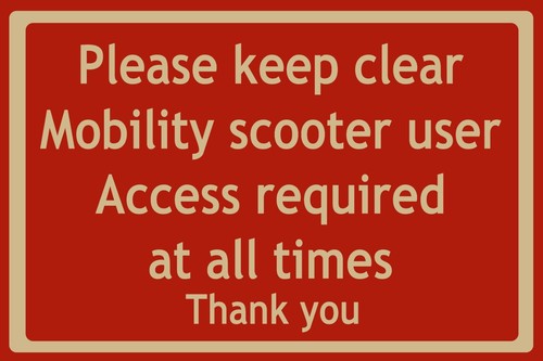 Please keep clear - keep, mobility