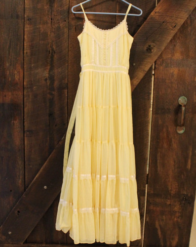 Vintage yellow dress gunne sax - vintage,