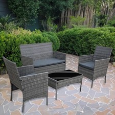 RATTAN GARDEN FURNITURE SET 4