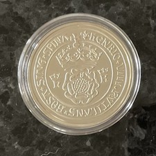 Henry VIII Crown Of The Double Rose 925 Silver Coin 22ct Gold Museum Collection
