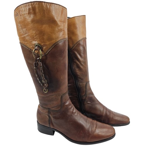 Caprice brown leather knee - leather,