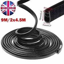 4.5M Black UK Car Door Boot Edge Protector Strip Trim U Shape Guard Seal Rubber