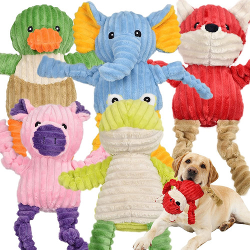 Pack tough dog toys stuffed - 5,