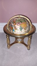 Mother Of Pearl World Globe On Stand