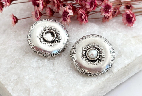 Silver tone textured - silver,