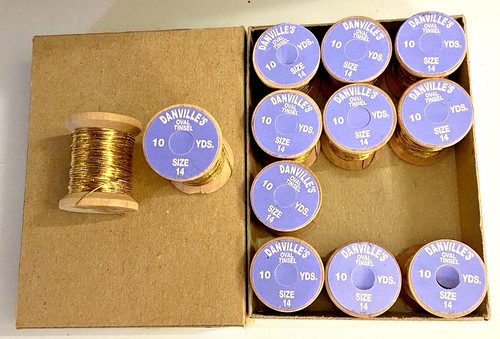 Danvilles gold oval fly tying - gold,