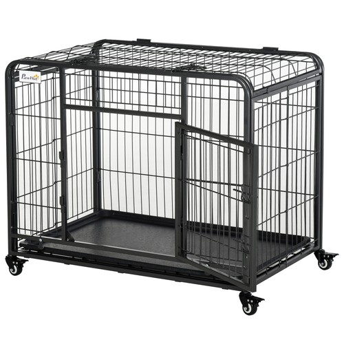 Foldable metal dog cage with - foldable,