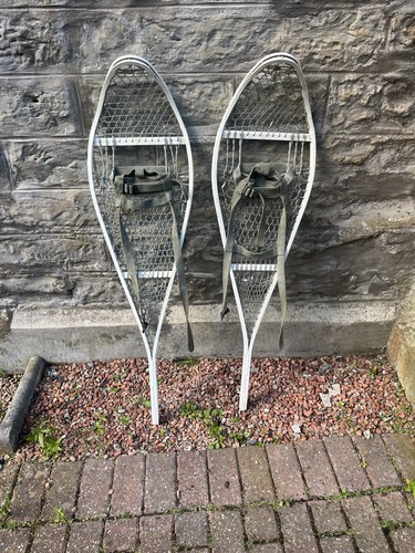 Vintage snow shoes metal - snow, /