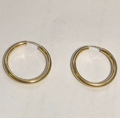 9ct gold hoop - hoop, earrings