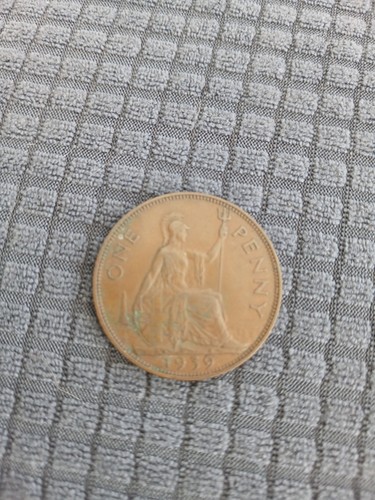 1939 one old penny coin - one,