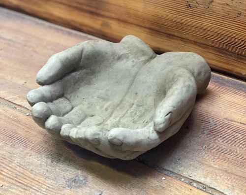 Stone garden pair hands - stone,