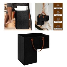 Stair Basket with Handles Felt Staircase Baskets for Carpeted and Wooden Stairs