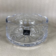 Large Vintage Royal Doulton Cut Crystal Fruit Bowl