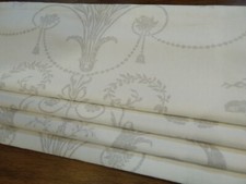 LAURA ASHLEY JOSETTE OFF WHITE /DOVE GREY MTM  ROMAN BLIND - upto 90 CM WIDE
