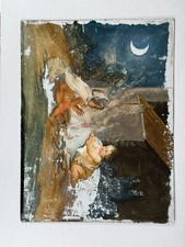 Antique Reverse Glass Oil