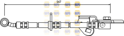Brake hose front right napa - brake,