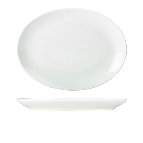 Genware porcelain oval plate - genware,