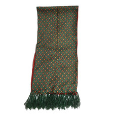 Sammy Neck Scarf Green Red Paisley UK Men's Size 46" X 11" FF530